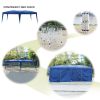 20''x10''(3 x 6m) Four Windows Practical Waterproof Folding Tent Blue XH