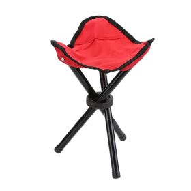 Portable Folding Foldable Fishing Chair Outdoor Stool Seat Fishing Camping Travel Picnic Outdoor Activities Fishing Accessories (Option: Red-22X22X22CM)