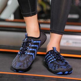 Men's And Women's Non-slip Five-finger Mountaineering Fitness Shoes (Option: D025 Sapphire Blue-44)