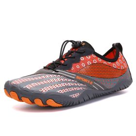 New Cross-border Five-finger Shoes Diving Fishing Couple Outdoor Wading River Upstream Shoes (Option: Orange-35)