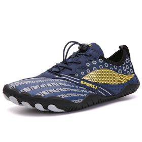 New Cross-border Five-finger Shoes Diving Fishing Couple Outdoor Wading River Upstream Shoes (Option: Blue-39)