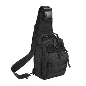 Outdoor Sling Bag Crossbody Pack Chest Shoulder Backpack (Type: Mountaineering Bag, Color: Black)