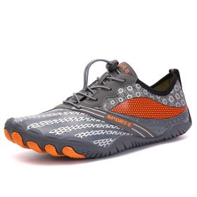 New Cross-border Five-finger Shoes Diving Fishing Couple Outdoor Wading River Upstream Shoes (Option: Grey-35)